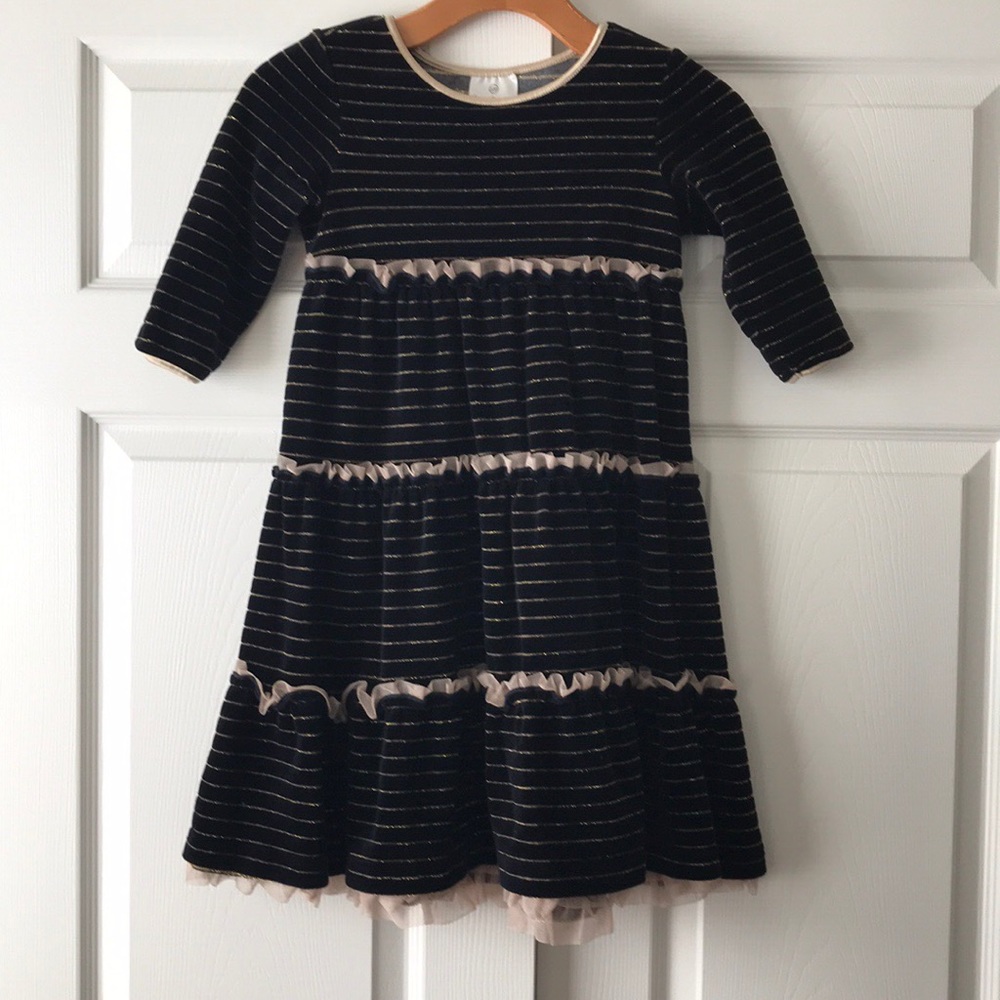 Hanna Andersson black velvet dress